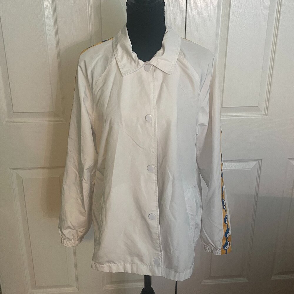 SUPER COOL EMPYRE SPRING JACKET ZEN YIN YANG WHITE MESH LINED MEDIUM